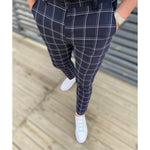 "Men's Plaid Casual Trousers"