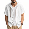 Men's Loose Hooded Short Sleeve Shirt