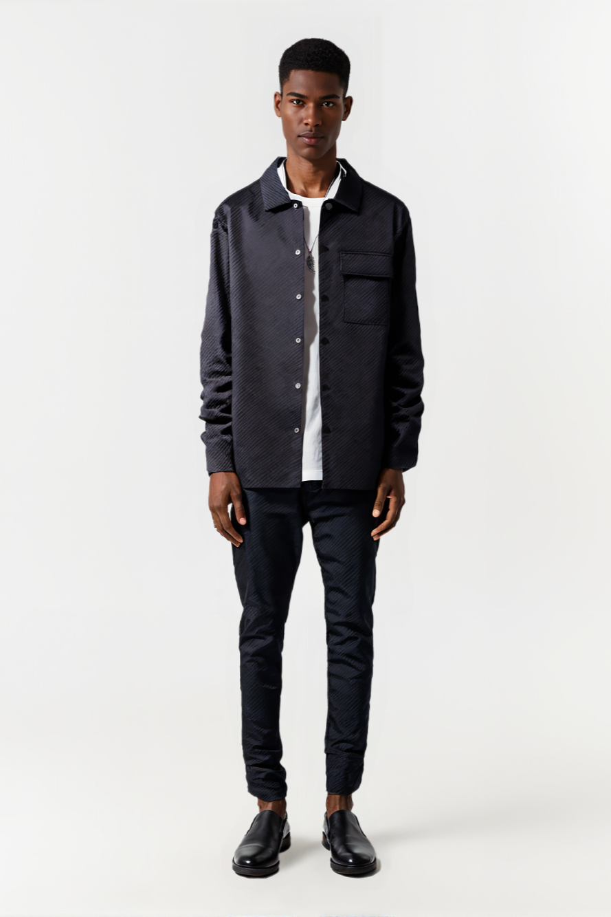 Men's Retro Jacquard Knitted Lapel Jacket"