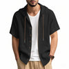 Men's Loose Hooded Short Sleeve Shirt