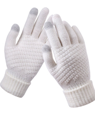 Couple knitted gloves touch screen gloves