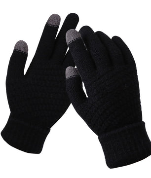 Couple knitted gloves touch screen gloves