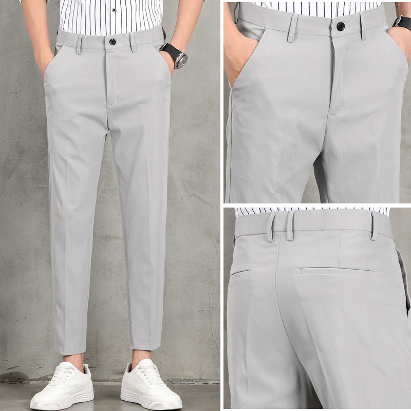 "Trendy Slim Nine-Point Trousers"