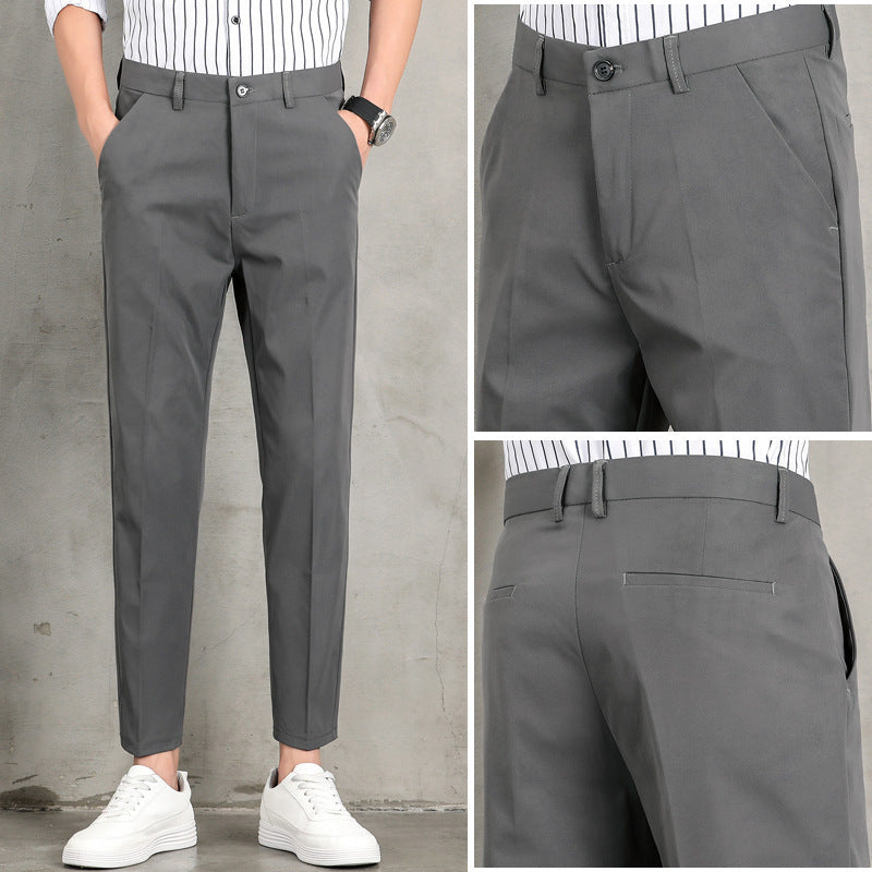 "Trendy Slim Nine-Point Trousers"