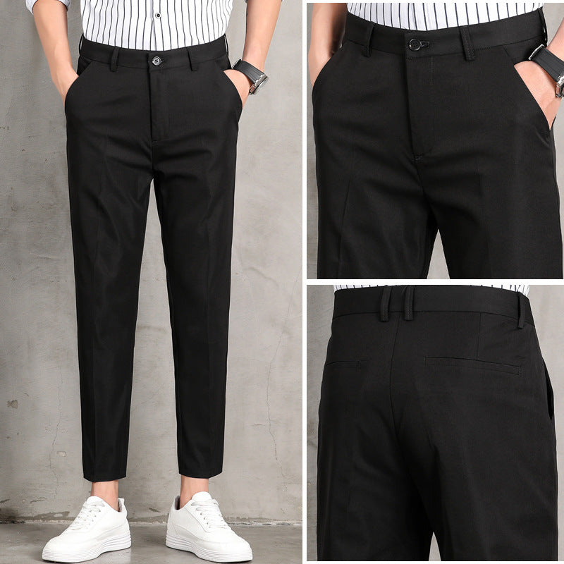 "Trendy Slim Nine-Point Trousers"