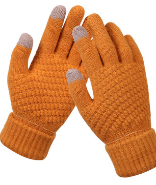 Couple knitted gloves touch screen gloves