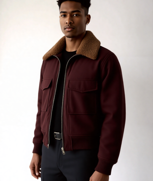 Men's Stand-Up Collar Cotton-Padded Jacket
