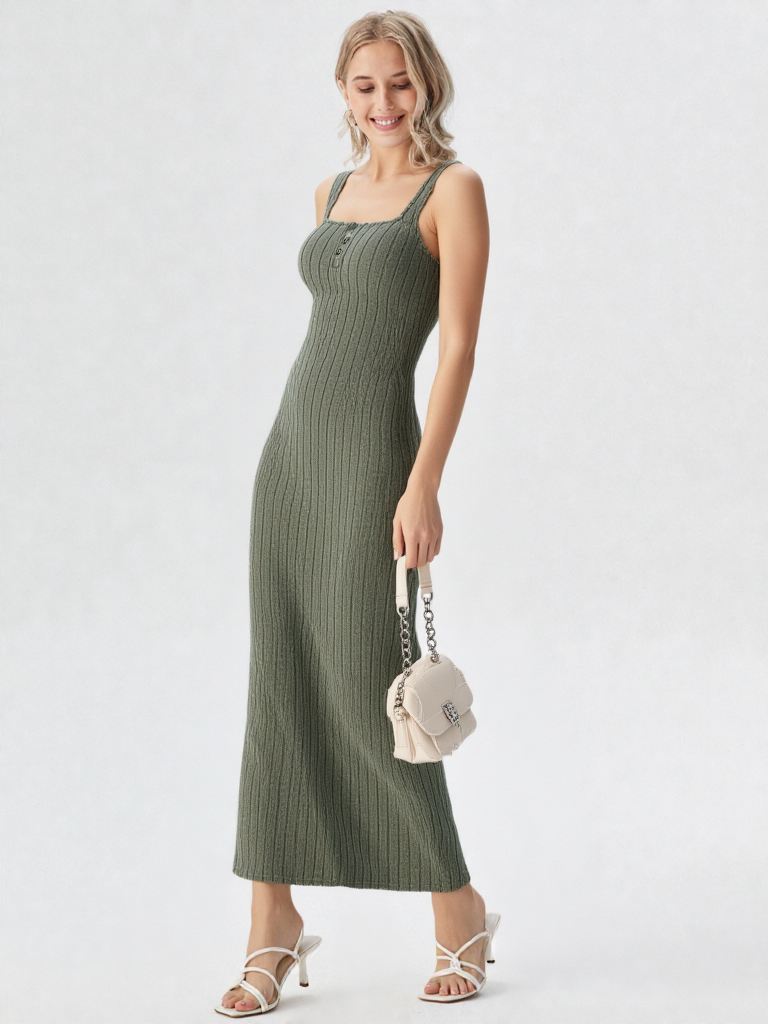 Ribbed Maxi Tank Dress