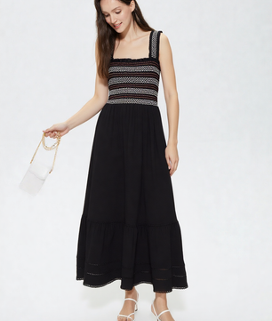 Tiered Square Neck Maxi Dress
