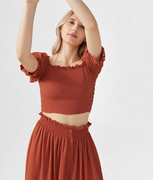 Jade By Jane 2 Piece Crop Top and Skirt Set