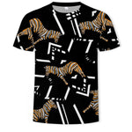 Men's Casual Digital Print Crew Neck T-Shirt