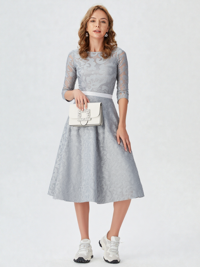 Women's aura Lace Swing Dress