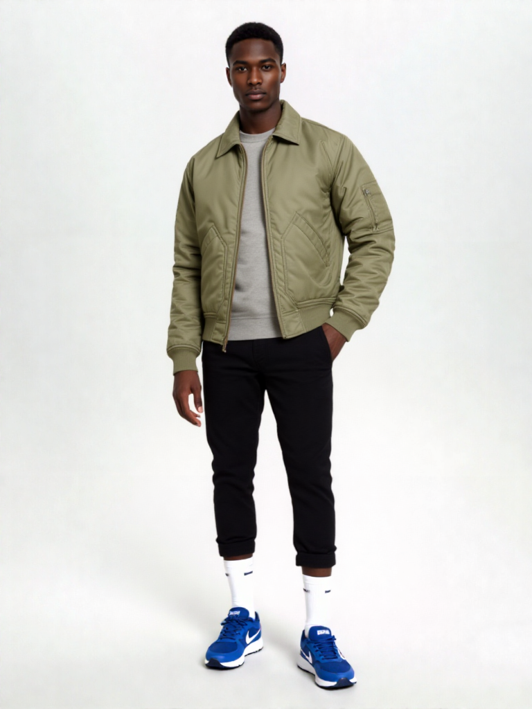 Men's American Retro Bomber Jacket"