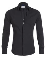 Men's Long Sleeve Zipper Lapel Shirt