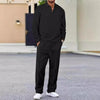 Lapel Long-Sleeve Zipper Suit