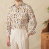 Men's Floral Cotton Cardigan Shirt