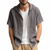 Men's Loose Hooded Short Sleeve Shirt