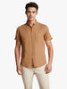 Men's Summer Cotton-Linen Lapel Shirt