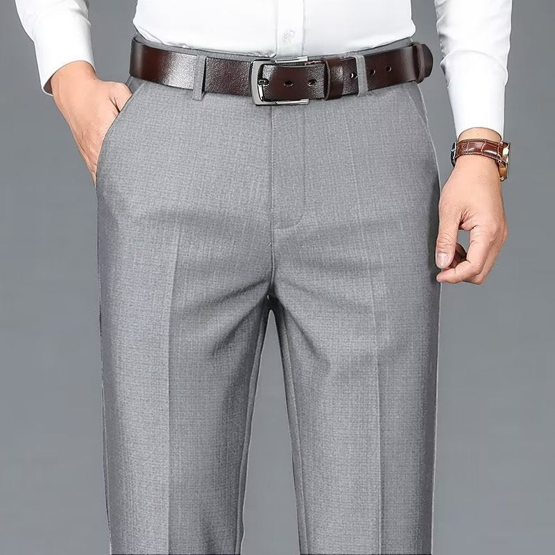 Kelsiop Business Casual Draped High-Waist Trousers