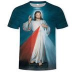 Men's Casual Digital Print Crew Neck T-Shirt