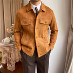 "Men's Solid Color Casual Retro Coat"