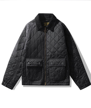 Rhombus Quilted Cotton Jacket