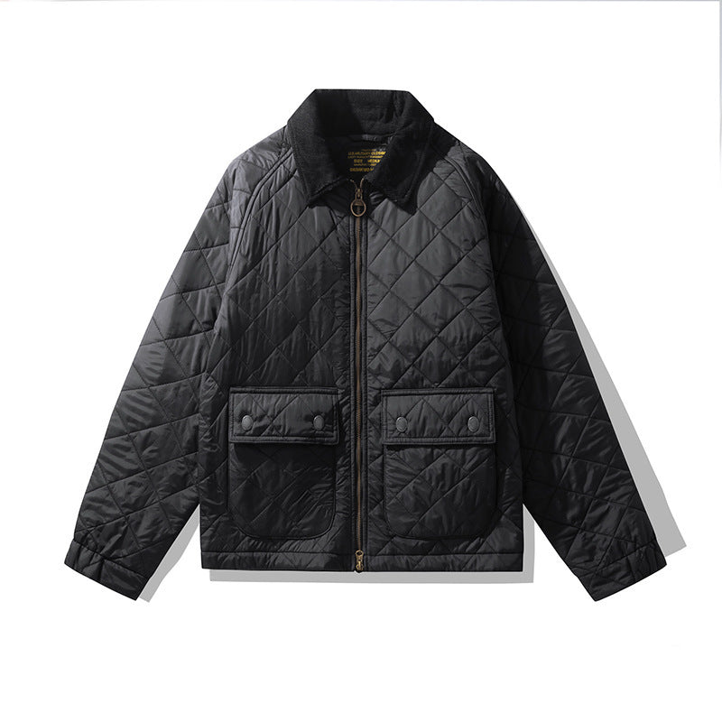 Rhombus Quilted Cotton Jacket"