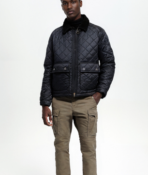 Rhombus Quilted Cotton Jacket