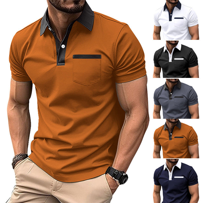 Men's Slim Fit Polo – Lapel & Pocket Design