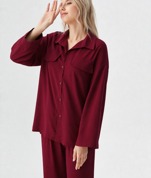 Women’s Casual Red Two-Piece Set