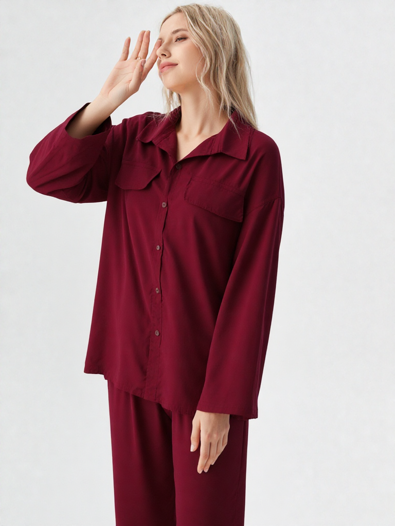 Women’s Casual Red Two-Piece Set