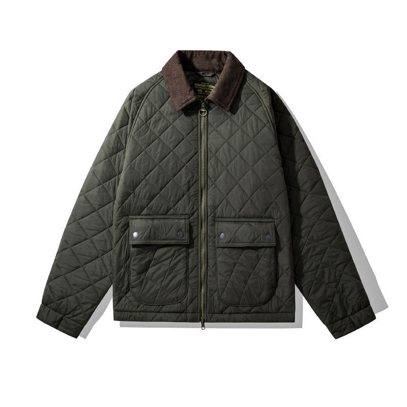 Rhombus Quilted Cotton Jacket"