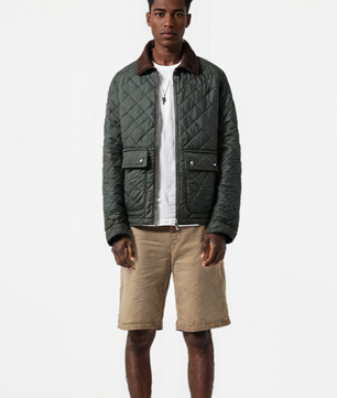 Rhombus Quilted Cotton Jacket