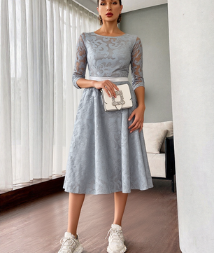 Women's aura Lace Swing Dress
