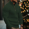 Men's Half-Zip Knit Sweater – Thick & Textured