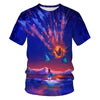 Men's Casual Digital Print Crew Neck T-Shirt