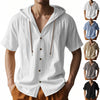 Men's Loose Hooded Short Sleeve Shirt