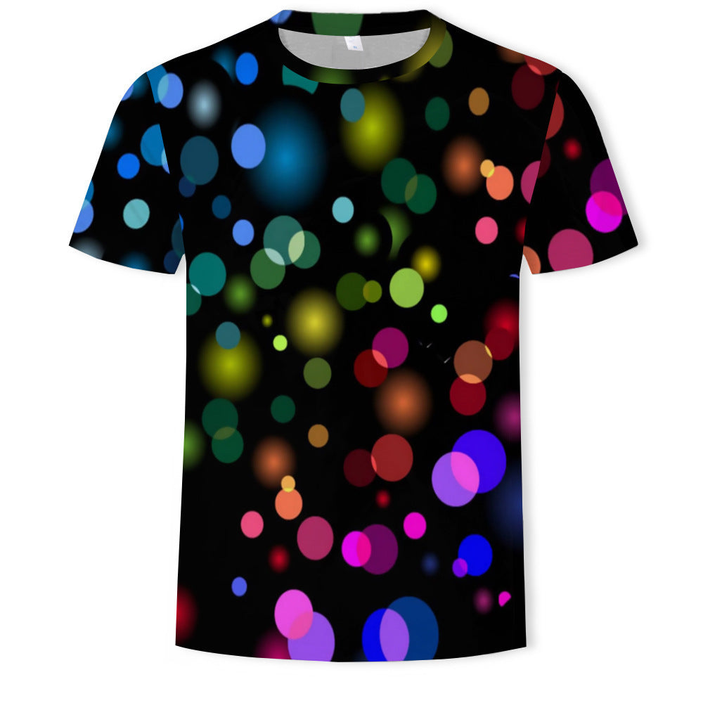 Men's Casual Digital Print Crew Neck T-Shirt