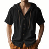 Men's Loose Hooded Short Sleeve Shirt