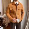 "Men's Solid Color Casual Retro Coat"