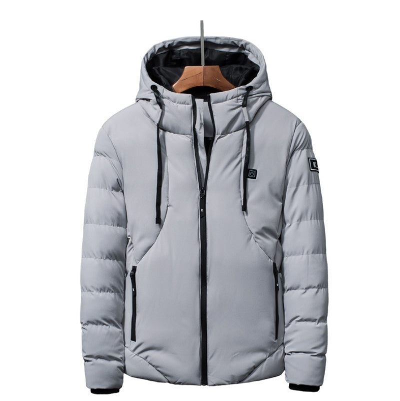 Men & Women Cotton USB Heated Jacket - Winter Thicken Hooded Coat for Outdoor Hiking & Skiing (Up to 7XL)