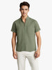 Men's Summer Cotton-Linen Lapel Shirt