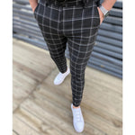 "Men's Plaid Casual Trousers"