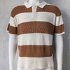 "Men's Summer Lapel Sweater – Short Sleeve Fashion"