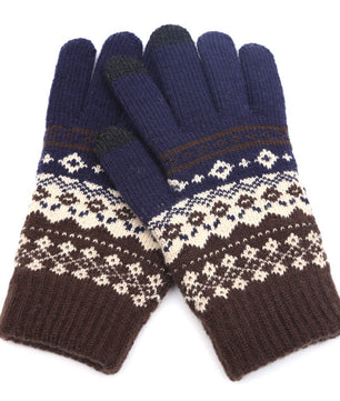 Couple knitted gloves touch screen gloves