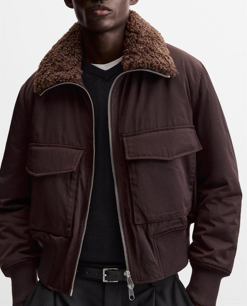 Men's Stand-Up Collar Cotton-Padded Jacket"