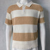 "Men's Summer Lapel Sweater – Short Sleeve Fashion"