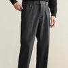 Textured Elastic Waist Suit Pants