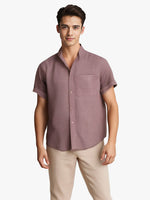 Men's Summer Cotton-Linen Lapel Shirt