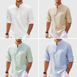 Men's Long Sleeve Stand Collar Casual Shirt